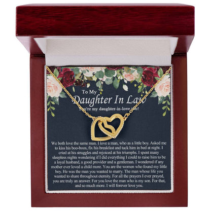 To My Daughter In Law Necklace Unique Daughter In Law Gift From Mother In Law Future Daughter In Law New Daughter In Law Jewelry Interlocking Hearts Necklace