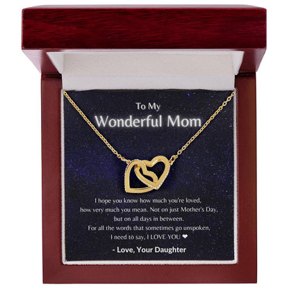 My Wonderful Mom - Necklace Interlocking Hearts Necklace