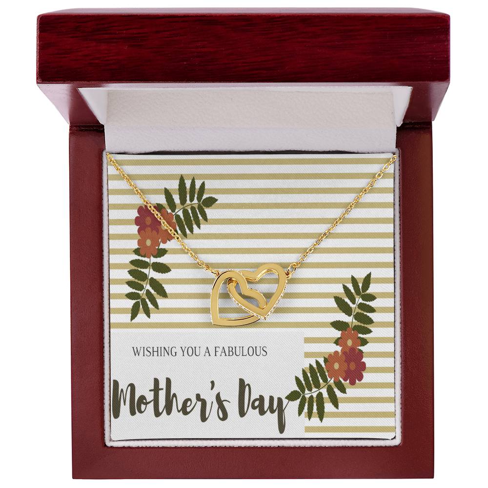 To My Lifeline My Mom Interlocking Hearts Necklace