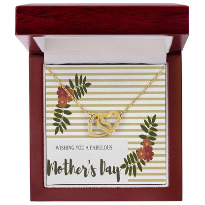 To My Lifeline My Mom Interlocking Hearts Necklace