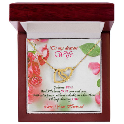 I Choose You - Interlocking Hearts Necklace