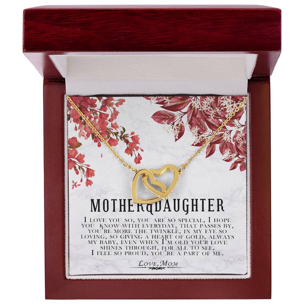 Mother & Daughter Necklace-Interlocking Heart Interlocking Hearts Necklace