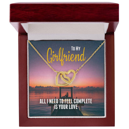 Perfect Gift For Girlfriend - Interlocking Hearts Necklace