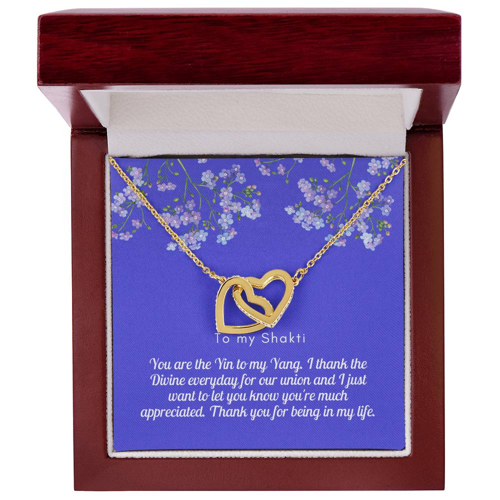 Thank You My Shakti Interlocking Hearts Necklace