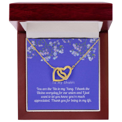 Thank You My Shakti Interlocking Hearts Necklace