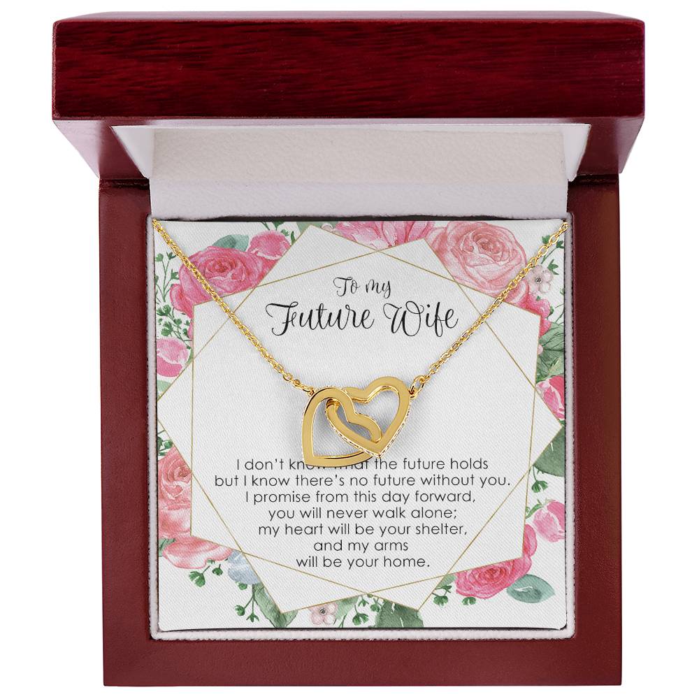 Interlocking Hearts - To Future Wife Interlocking Hearts Necklace