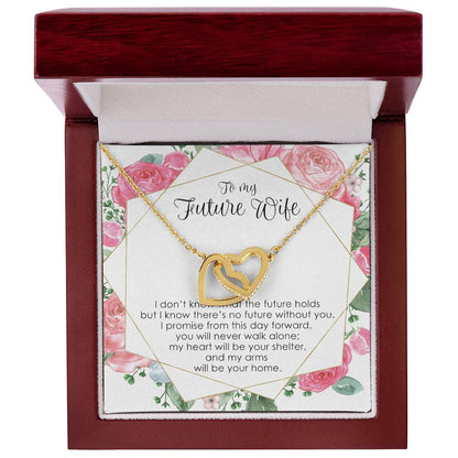 Interlocking Hearts - To Future Wife Interlocking Hearts Necklace