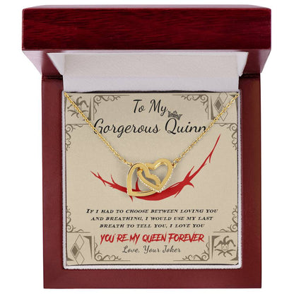 To My Gorgerous Quinn Interlocking Hearts Necklace