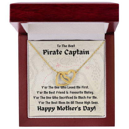 Pirate Captain Mother'S Day Necklace Interlocking Hearts Necklace
