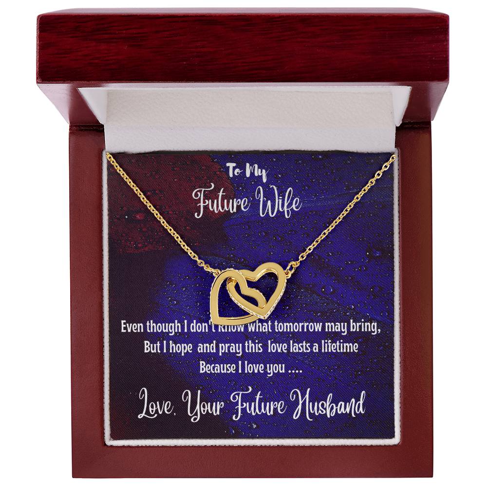 Love You Forever Interlocked Heart Necklace For Future Wife Interlocking Hearts Necklace