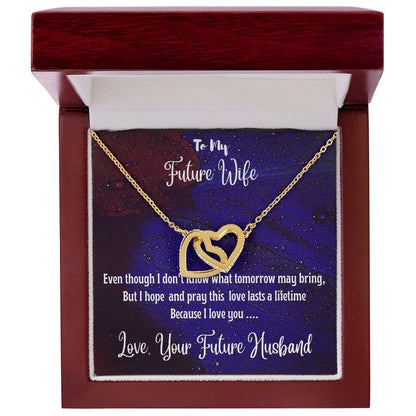 Love You Forever Interlocked Heart Necklace For Future Wife Interlocking Hearts Necklace