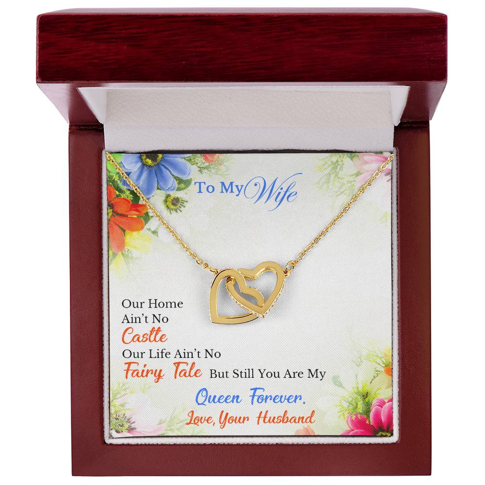 Husband To Wife Necklace Interlocking Hearts Necklace
