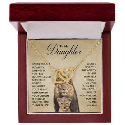 Daughter - How Special You Are To Me- Necklace Interlocking Hearts Necklace