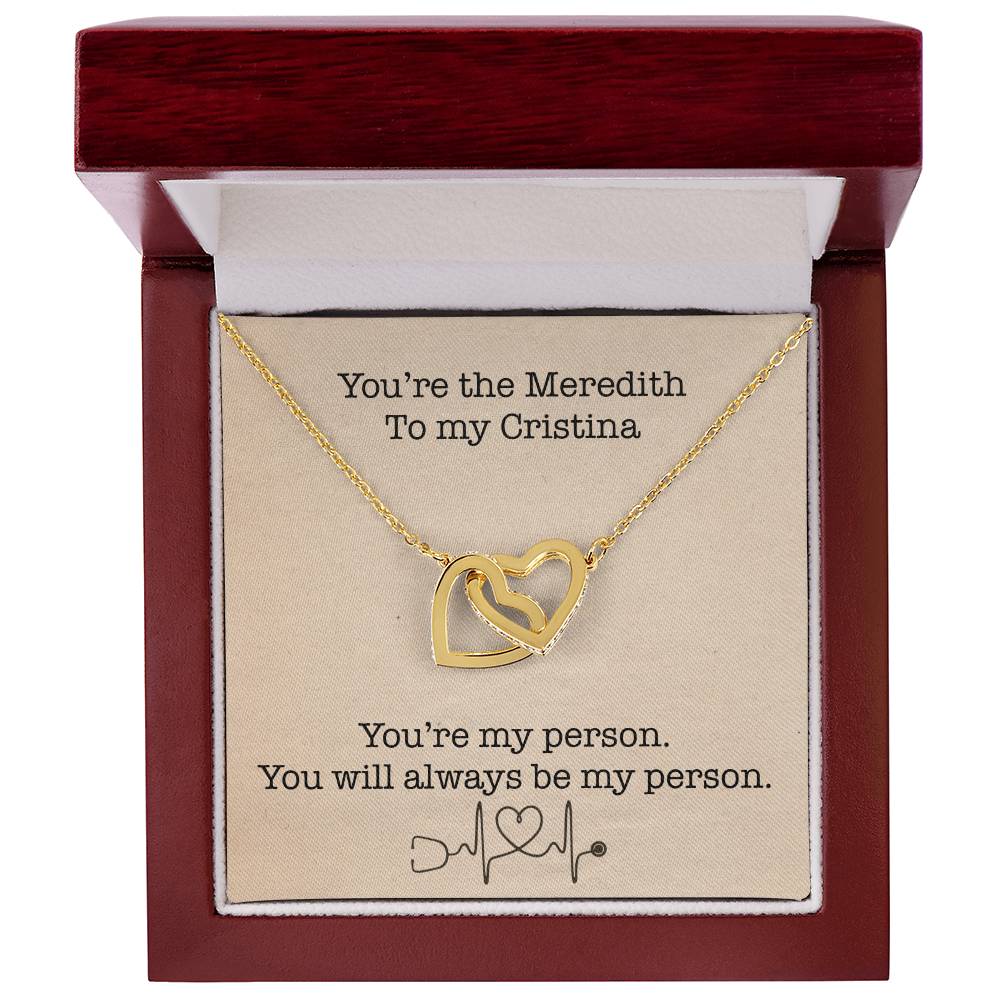 Grey'S Anatomy - You'Re My Person Interlocking Necklace Interlocking Hearts Necklace