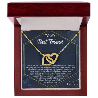 Best Friend Necklace Best Friend Necklace Personalize Bff Necklace Jewelry Best Friend Birthday Necklace Necklace Gift For Best Friend Interlocking Hearts Necklace
