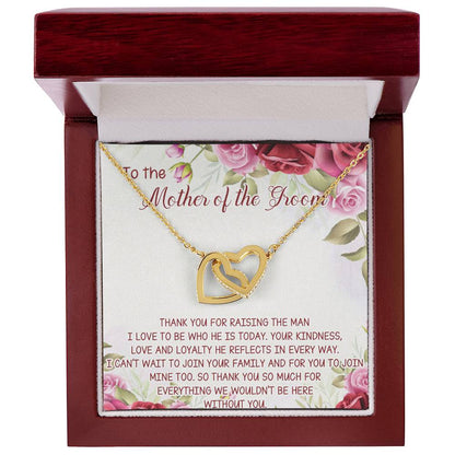 Mother Of The Groom Necklace Mother Of The Groom Jewelry Box Mother In Law Wedding Gift Mother In Law Interlocking Hearts Necklace Gifts