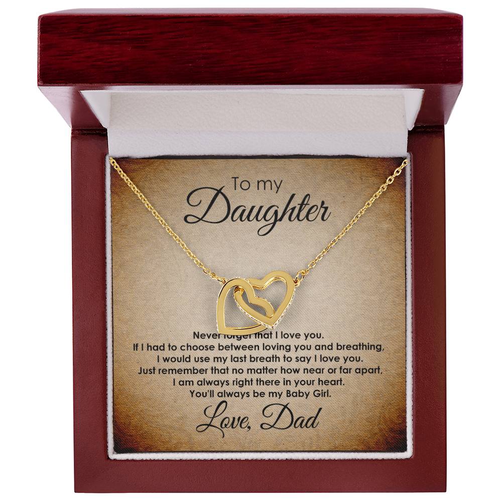 My Baby Girl - Interlocking Heart Necklace Interlocking Hearts Necklace