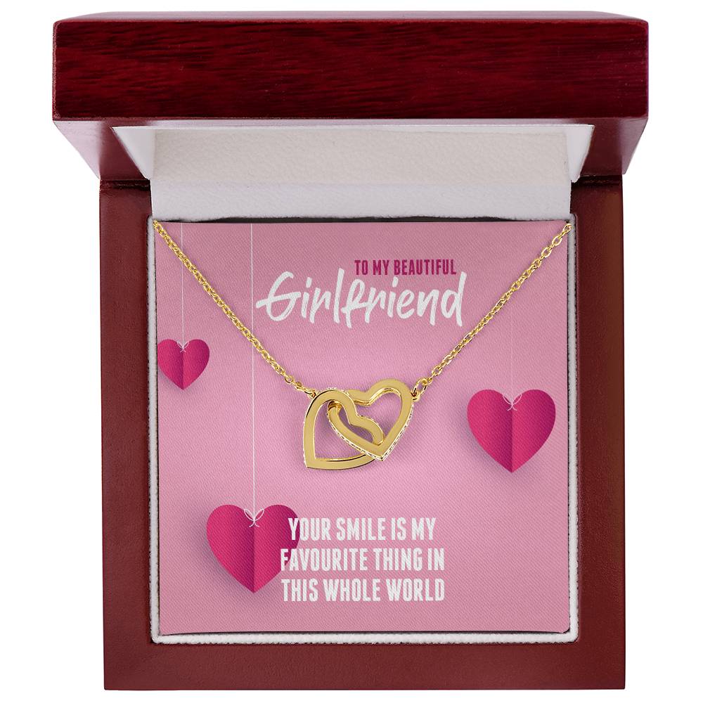 Interlocking Hearts - Your Smile Is My Favourite Thing In This Whole Word Interlocking Hearts Necklace