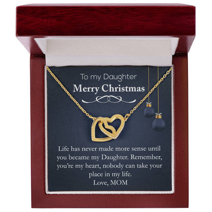 Christmas Gift For Daughters- Interlock Heart Necklace! Interlocking Hearts Necklace