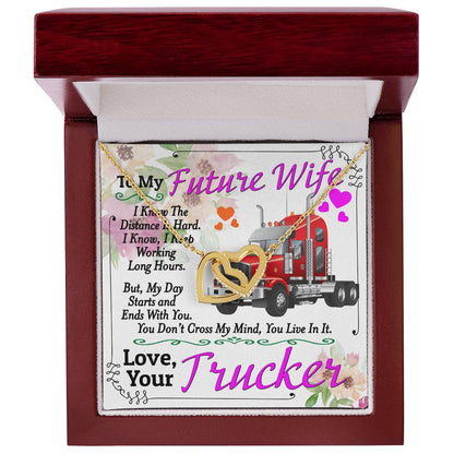 Trucker'S Future Wife - Interlocking Heart Necklace Interlocking Hearts Necklace