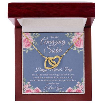 Mothers Day Gift For Sister Sister Mothers Day Gift Sister Necklace Gift On Mothers Day Sentimental Mothers Day Gift For Sister Jewelry Interlocking Hearts Necklace