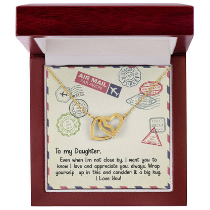 Gift For Daughter - Interlocking Heart Necklace Interlocking Hearts Necklace