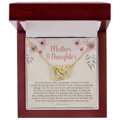 To My Daughter - Interlocking Hearts Necklace