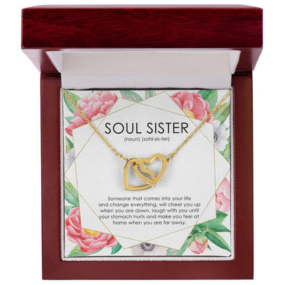 Soul Sisters Friend Necklace Interlocking Hearts Necklace
