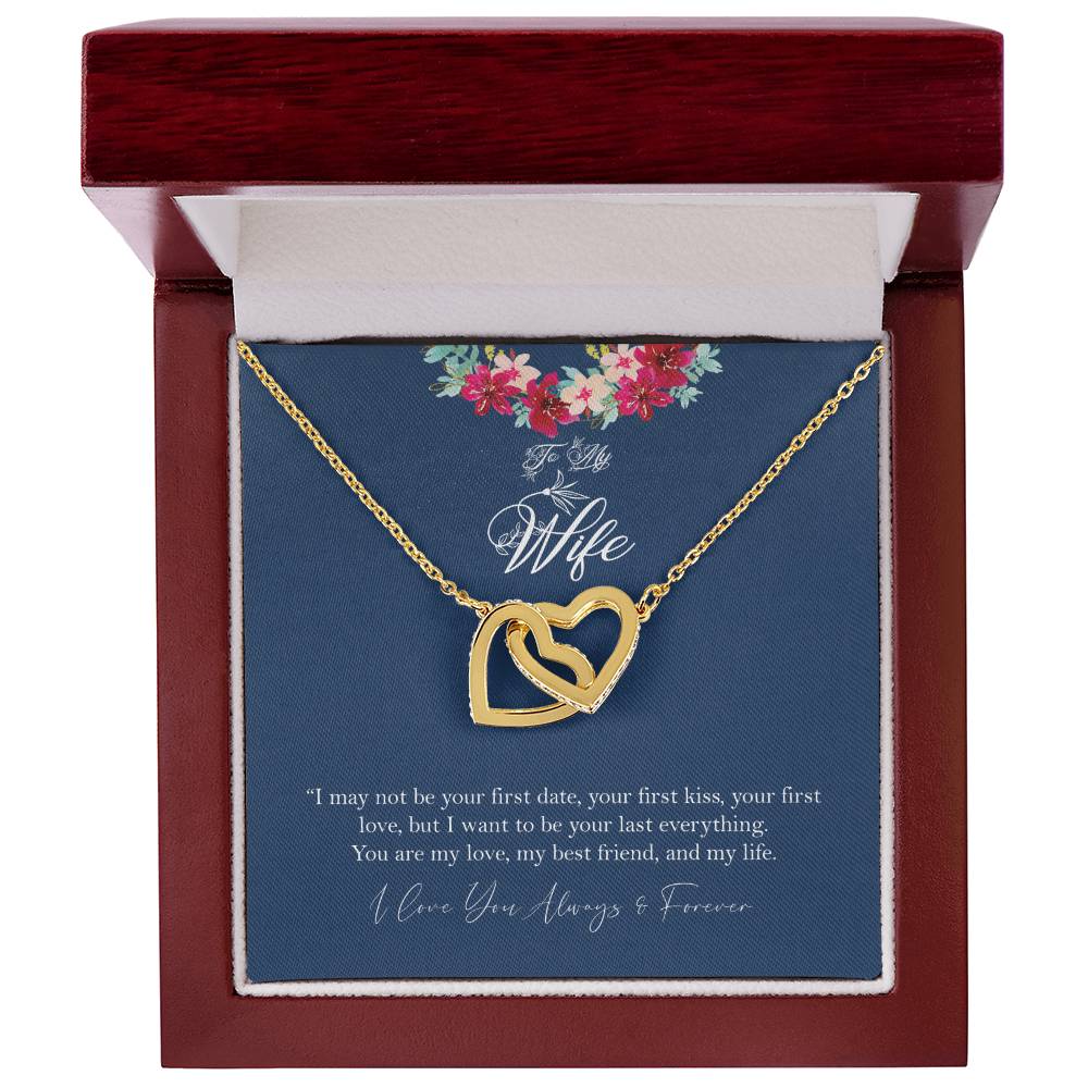To My Wife - Non-Customizable Design #1 Interlocking Hearts Necklace