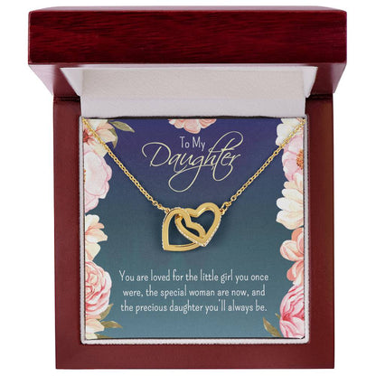 Interlocking Hearts Necklace For Daughter