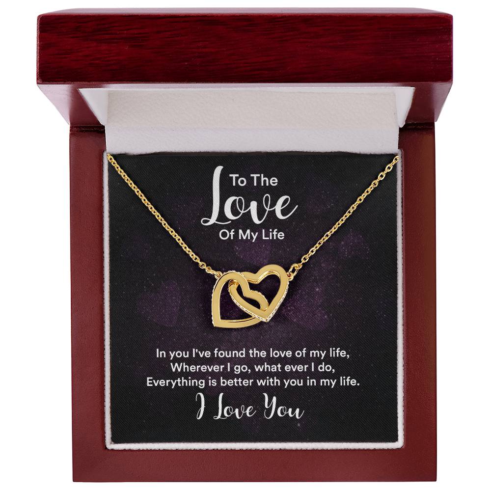 To My Beautiful Girlfriend Love Knot Necklace Anniversary Gift For Girlfriend Christmas Girlfriend Gift Gift For Girlfriend Interlocking Hearts Necklace