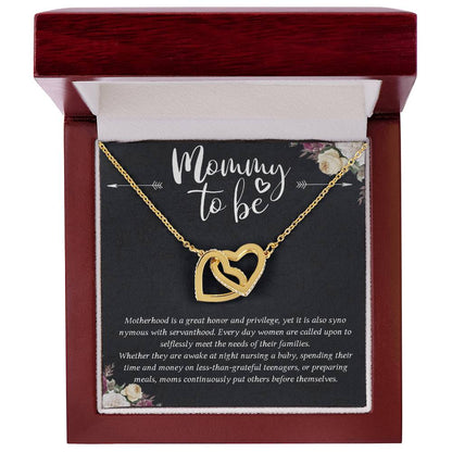 Mommy To Be Mother'S Day Mommy To Be Gift Pregnant Necklace Interlocking Hearts Necklace