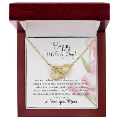 You Are The Best Mom - Happy Mother'S Day Necklace Interlocking Hearts Necklace