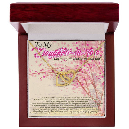 Daughter In Law Necklace And Sayingdaughter In Law Necklacedaughter In Law Wedding Giftdaughter In Law Jewelry Box Necklace For Daughter Interlocking Hearts Necklace