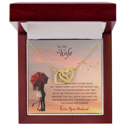 Gift For My Wife Interlocking Hearts Necklace