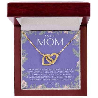 To My Mom Necklace Mom Gift Mother’S Day Gift Birthday Gift For Mom Gift From Daughter For Mom Necklace For Mom Gift For Mom Interlocking Hearts Necklace