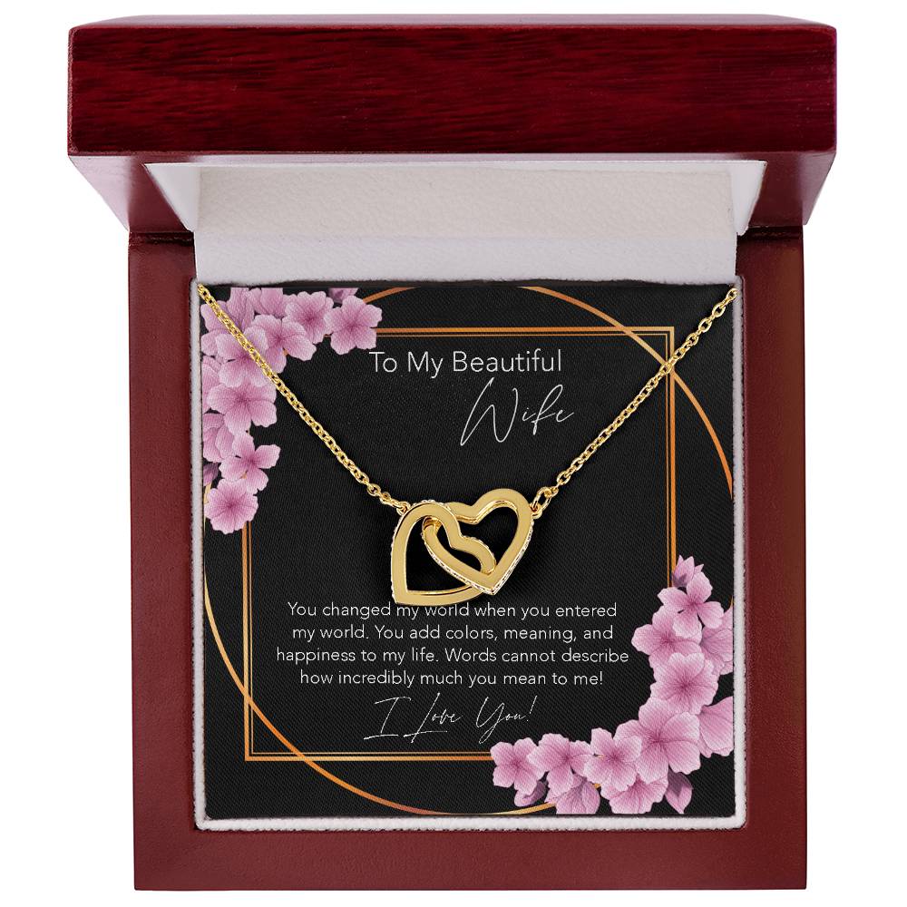 Interlocking Necklace Wife Gift Birthday Gift For Wife To My Wife Wife Jewelry Anniversary Necklace Sentimental Interlocking Hearts Necklace