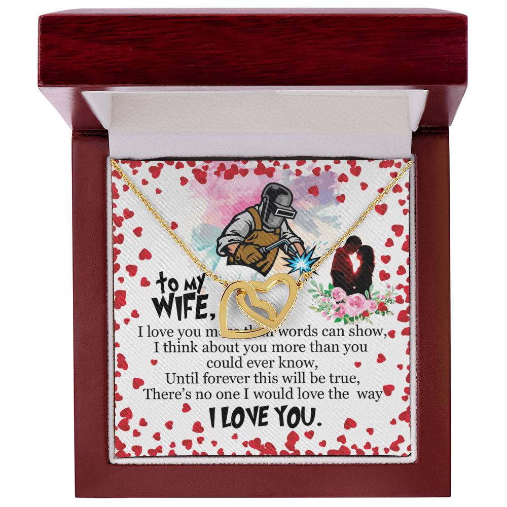 Welder'S Wife - Interlocking Heart Necklace Interlocking Hearts Necklace