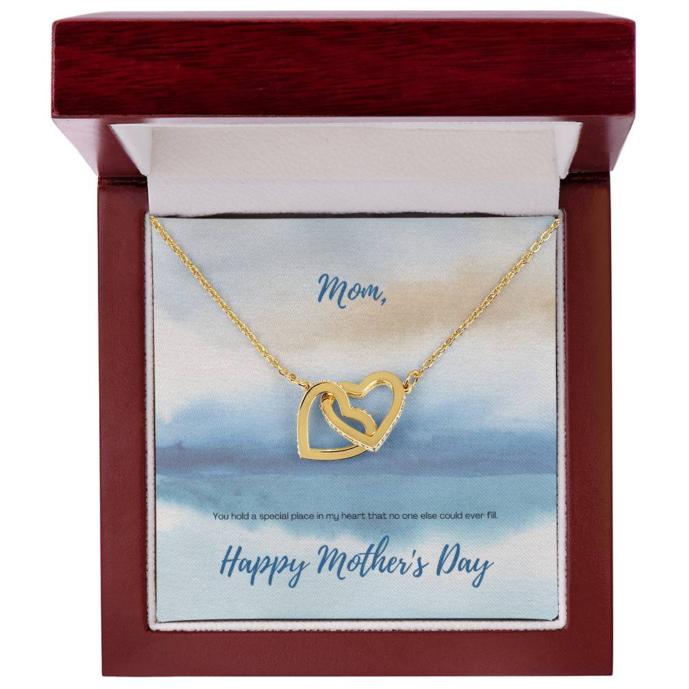 You Hold A Special Place - Mother'S Day Two Hearts Necklace Interlocking Hearts Necklace