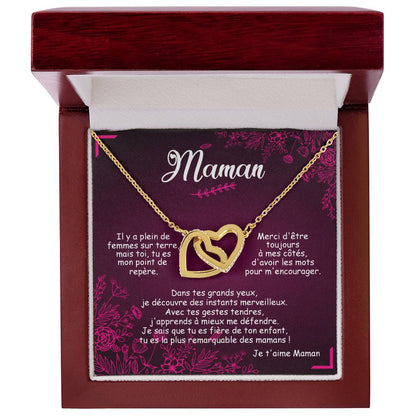 Maman Remarquable Cœurs Entrelacés Interlocking Hearts Necklace