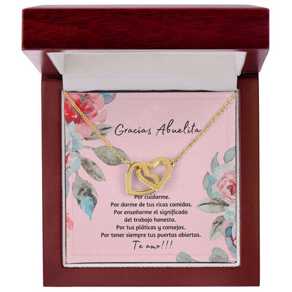 Gracias Abuelita Por Darme De Tus Ricas Comidas Interlocking Hearts Necklace