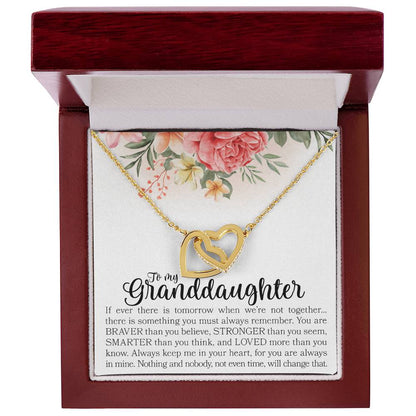 Infinity Love - To Granddaughter Interlocking Hearts Necklace