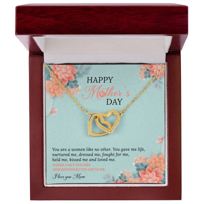 A Women Like No Other Interlocking Hearts Necklace