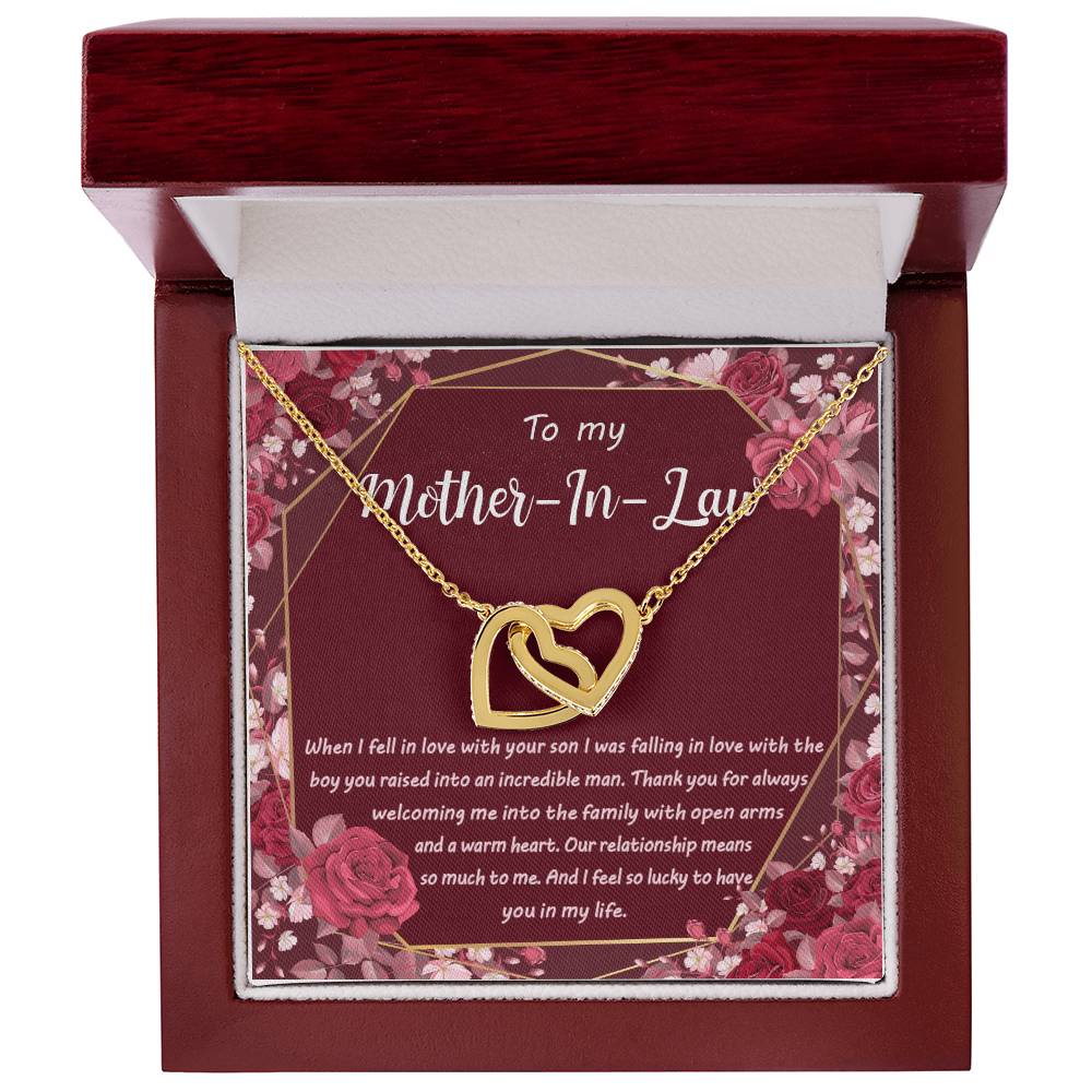 Forever Love - To My Mother-In-Law Necklace Interlocking Hearts Necklace
