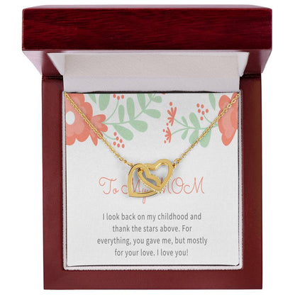 Mom Gift Necklace For Mom Personalized Necklace Initial Jewelry Family Necklace New Mom Necklace 14Kt Gold Filled Silver Interlocking Hearts Necklace