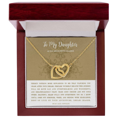Heading To College Necklace Interlocking Hearts Necklace