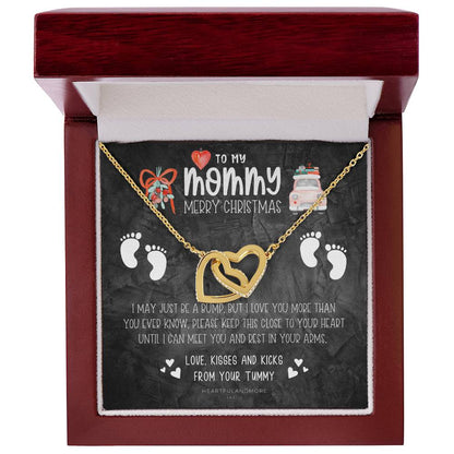 New Mom Christmas Pregnant Wife Christmas Gift Christmas Gift For Pregnant Wife Jewelry For Pregnant Wife Expecting Wife Christmas Interlocking Hearts Necklace