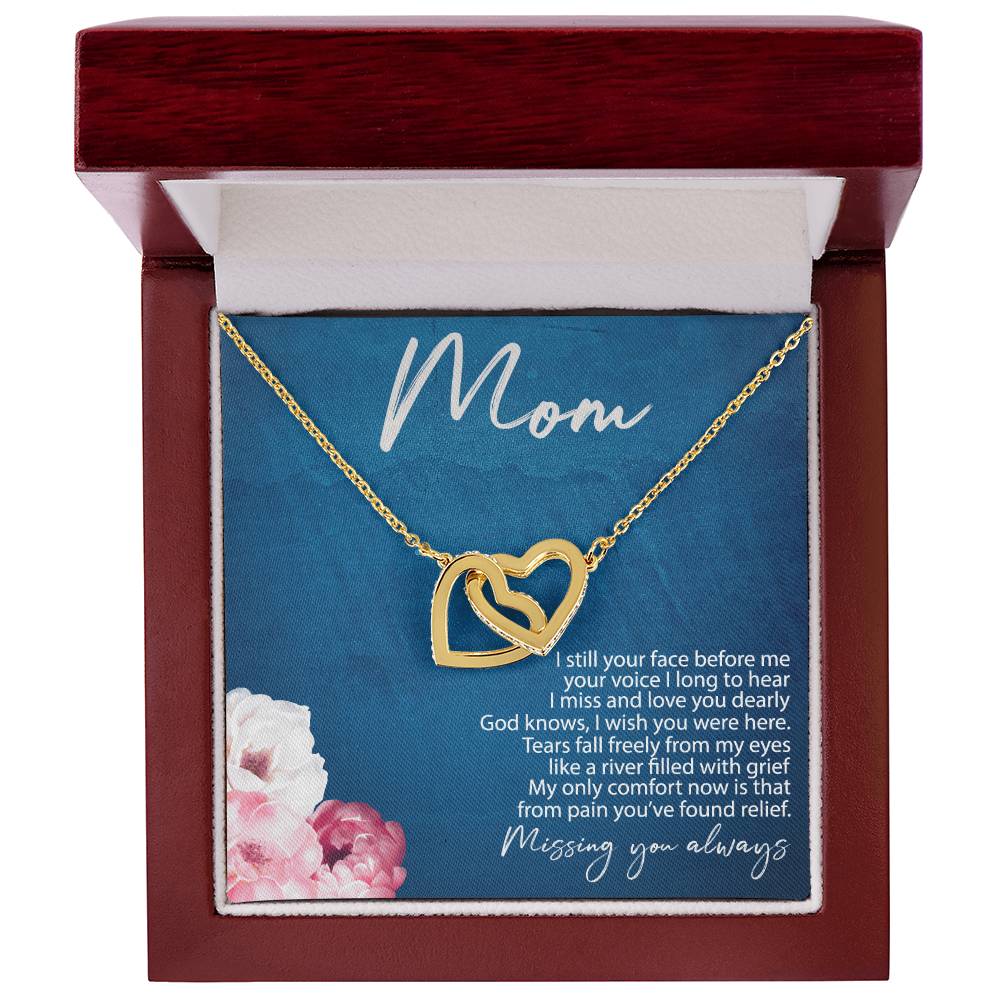 Mothers Day Gift For Mom From Daughter 2021 Miss You Gifts For Mom Thoughtful Miss You Gifts I Miss You Gift Ideas I Miss You Gifts For Her Interlocking Hearts Necklace