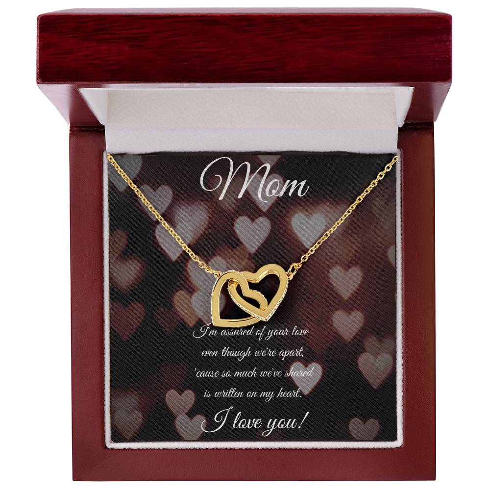Mom White Gold Locking Hearts White Gold Interlocking Hearts Necklace
