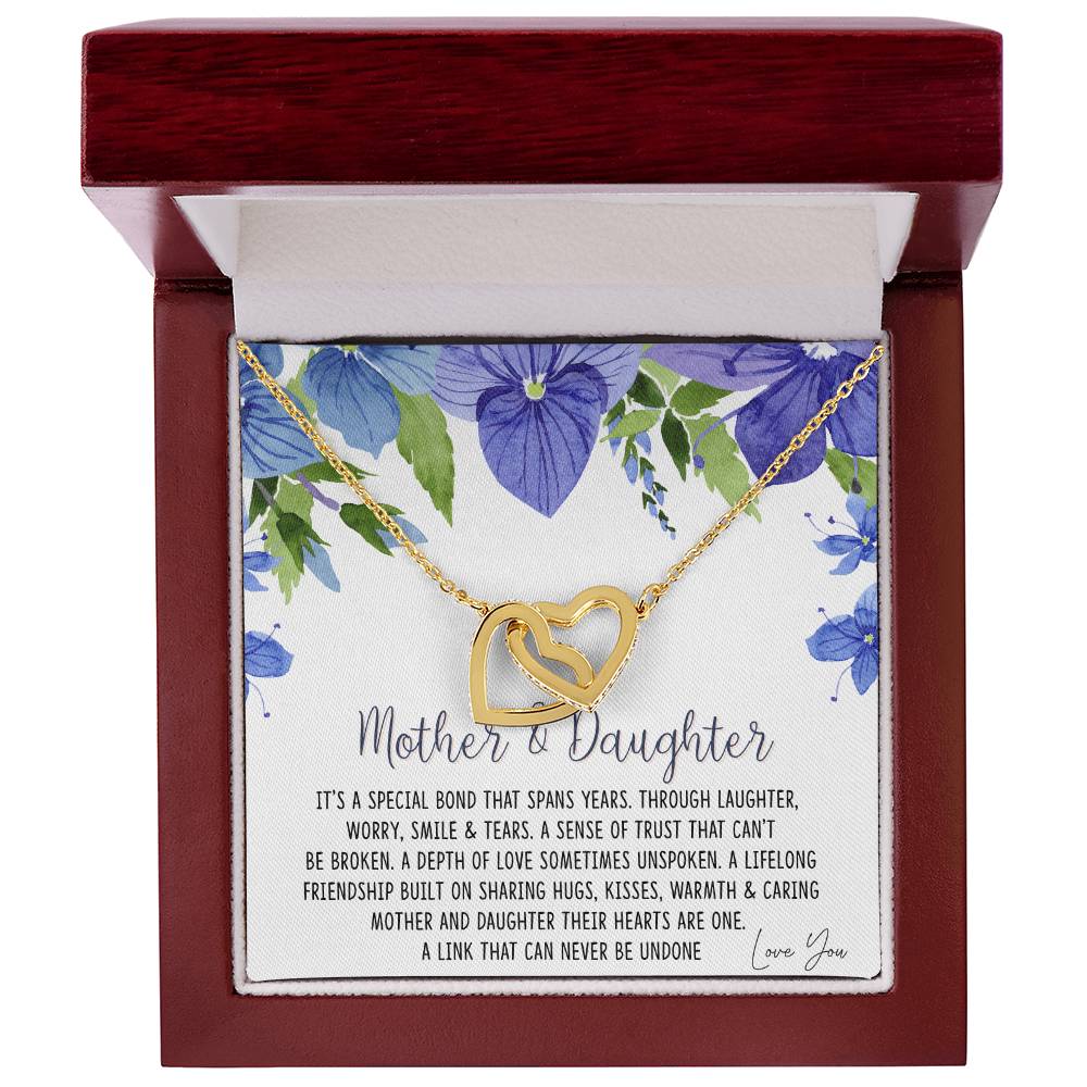 Mother Daughter Necklace Mom Gift Mother'S Day Gift Daughter Gift Jewelry For Mom Interlocking Hearts Necklace